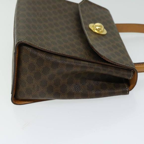 CELINE Macadam Canvas Hand Bag PVC 2way Brown Auth 66450 - Picture 3 of 16
